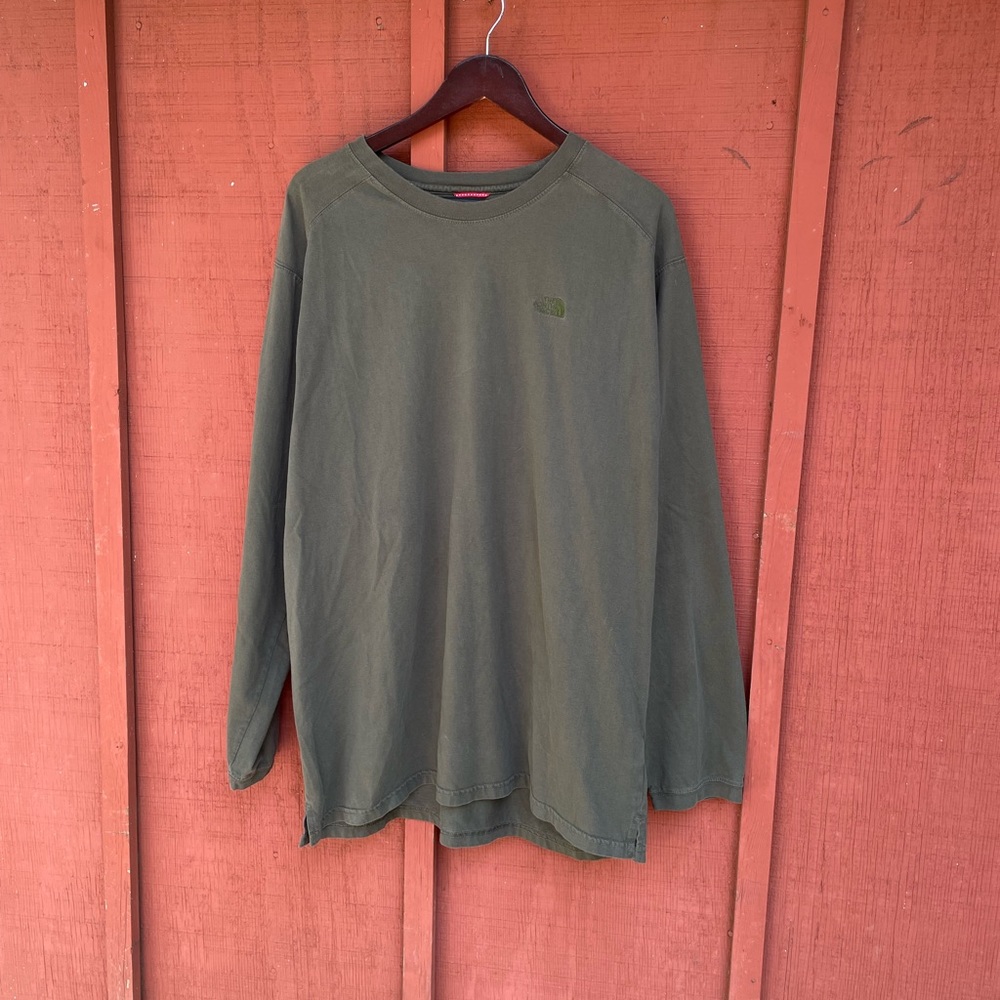 The North Face Olive Green Long Sleeve T-Shirt Size XXL (70)